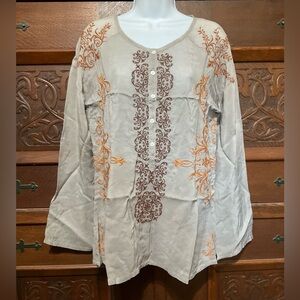 JOHNNY WAS embroidered tunic